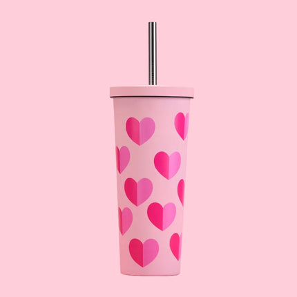 Stainless Steel Thermos Cup with Straw and Magnetic Lid Options - 350–1000 mL