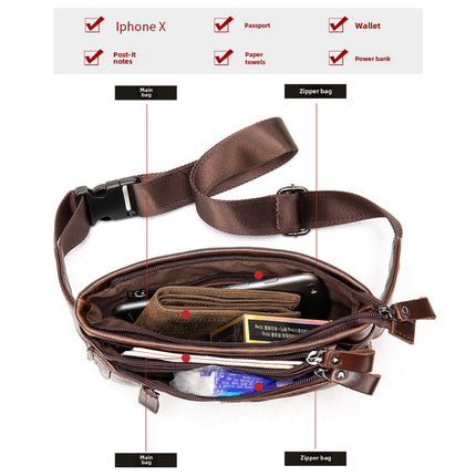 Genuine Leather Men’s Waist Bag
