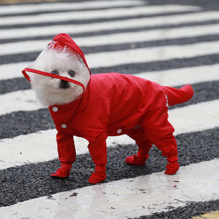 Waterproof Four-Legged Dog Raincoat