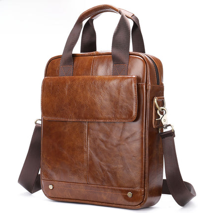 Genuine Leather Men’s Shoulder Bag