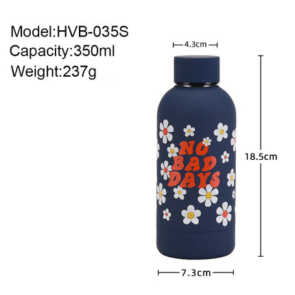 350 mL Stainless Steel Thermos Bottle with Abstract Print
