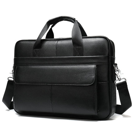 Genuine Leather 14-Inch Business Briefcase