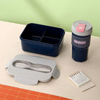6060 lunch box water cup set gray blue