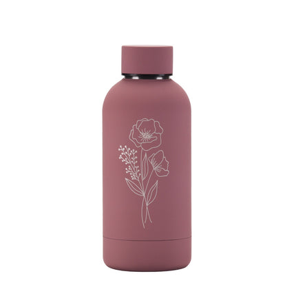 350 mL Stainless Steel Thermos Bottle with Abstract Print