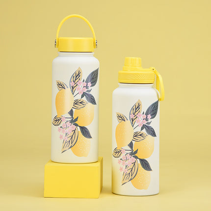 Multi-Size Wide-Mouth Thermos Cup with Straw - 350–1000 mL