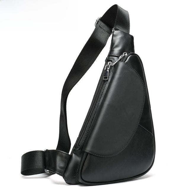 Genuine Leather Triangle Crossbody Bag