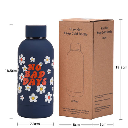350 mL Stainless Steel Thermos Bottle with Abstract Print