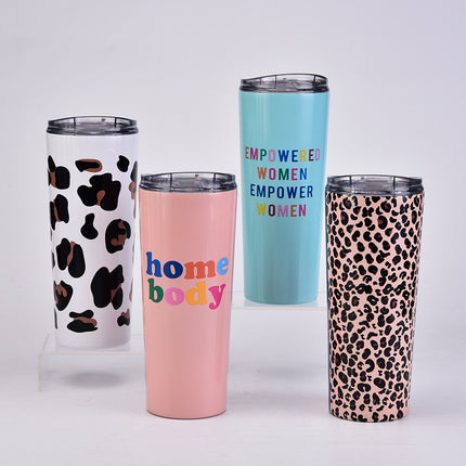 Leopard Print Stainless Steel Insulated Tumbler - 601–700 mL