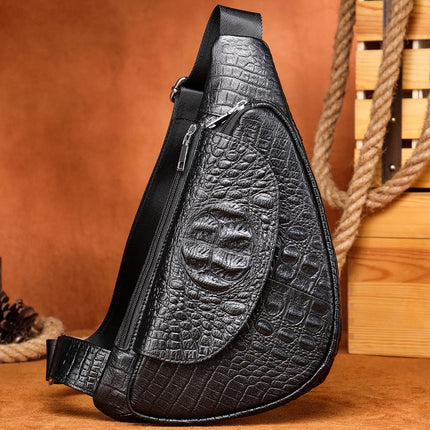 Genuine Leather Triangle Crossbody Bag