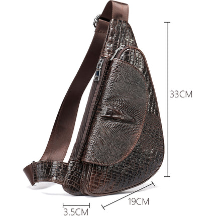 Genuine Leather Triangle Crossbody Bag