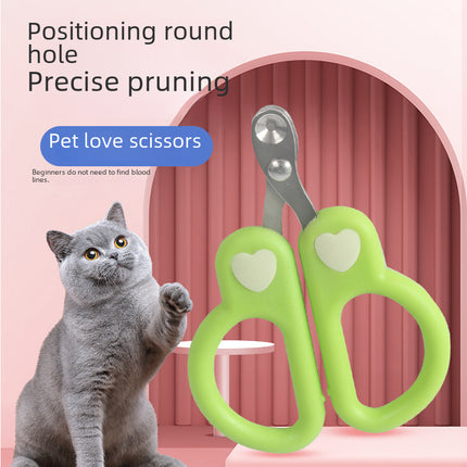 Cat Nail Scissors with Round Hole Design