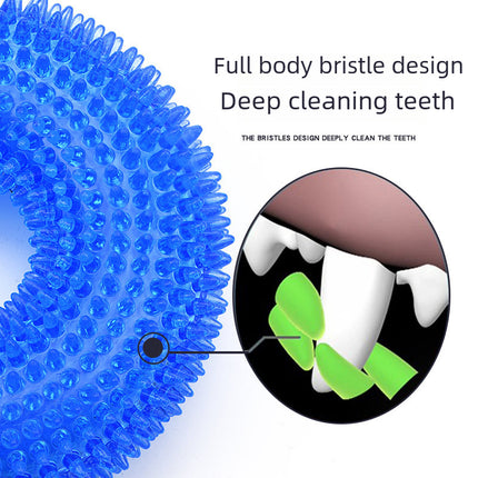 Squeaky TPR Dog Chew Ring Toy