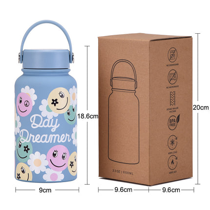 650 mL Wide-Mouth Stainless Steel Thermos Bottle