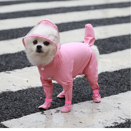 Waterproof Four-Legged Dog Raincoat