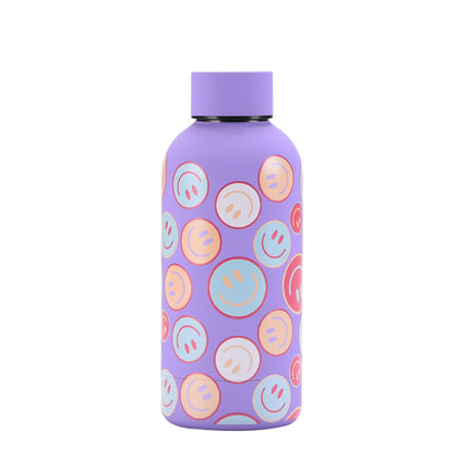 350 mL Stainless Steel Thermos Bottle with Abstract Print