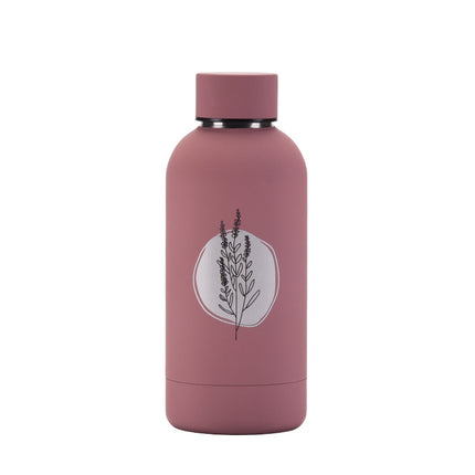 350 mL Stainless Steel Thermos Bottle with Abstract Print