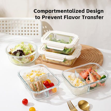Microwaveable Glass Meal Prep Container