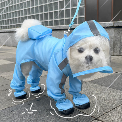 Waterproof Four-Legged Dog Raincoat