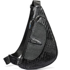 Black pressed crocodile 697
