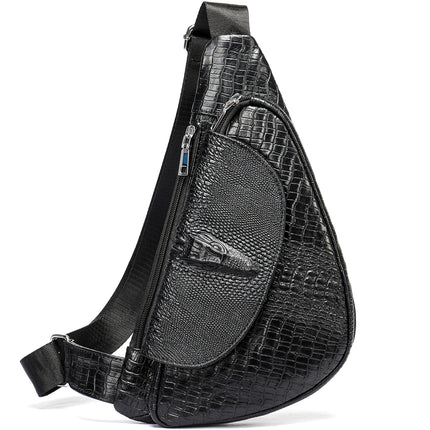 Genuine Leather Triangle Crossbody Bag
