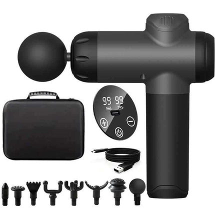 LCD Muscle Massage Gun with 4 Heads