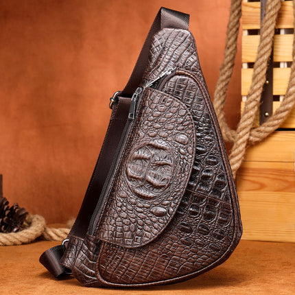 Genuine Leather Triangle Crossbody Bag