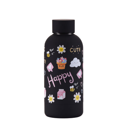 350 mL Stainless Steel Thermos Bottle with Abstract Print