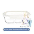1040ml two-compartment + tableware + meal bag