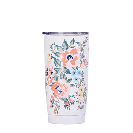 Black and White Stainless Steel Thermos Cup with Straw - 350–1000 mL