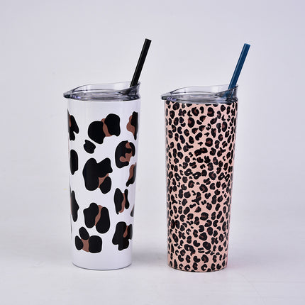 Leopard Print Stainless Steel Insulated Tumbler - 601–700 mL