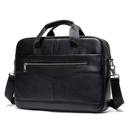 Genuine Leather 14-Inch Business Briefcase