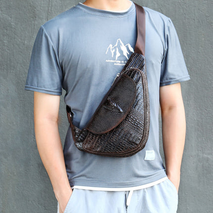Genuine Leather Triangle Crossbody Bag
