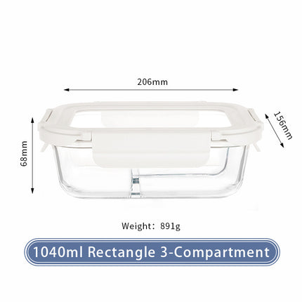 Microwaveable Glass Meal Prep Container