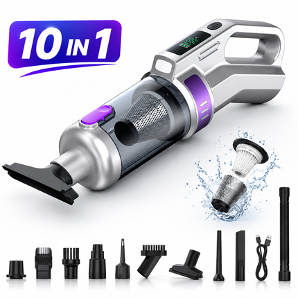 18,000Pa 10-in-1 Cordless Brushless Handheld Vacuum with Digital Display