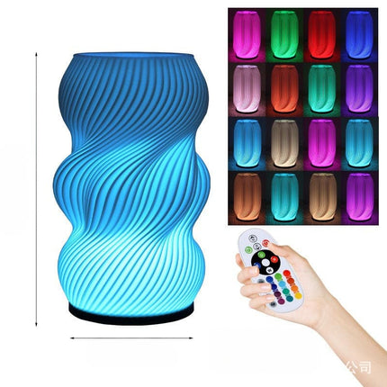Cross-Border Creative 3D Printed Vase Table Lamp Flower Arrangement Lamp Simple Design Led Romantic Decorative Lamp Bedroom Bedside Lamp [SAMATIFY-CLEANED target=all_text]