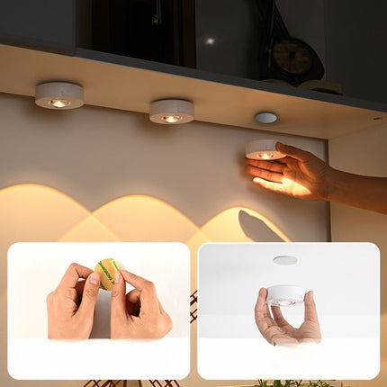 Cross-Border Rechargeable Led Cabinet Light Magnetic Wardrobe Wine Cabinet Light Wiring-Free Large Cat Eye Light Remote Control Rgb Ice Hockey Light [SAMATIFY-CLEANED target=all_text]