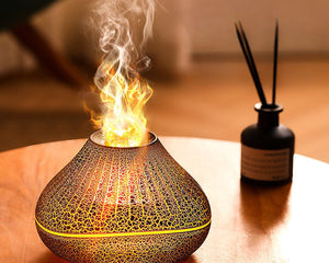 2025 New Flame Aromatherapy Diffuser USB Home Humidifier Cracked Glass Fragrance Diffuser [SAMATIFY-CLEANED target=all_text]
