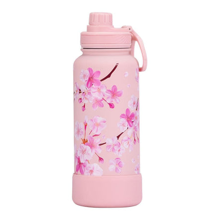 2026 New Large-Capacity Stainless Steel Thermos Cup Milk Tea Cup Coffee Cup Cherry Blossom Set with Handle Sports Water Bottle [SAMATIFY-CLEANED target=all_text]