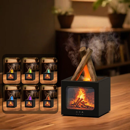 2025 Simulated Bonfire Aromatherapy Machine Colorful Atmosphere Lamp Essential Oil Special Diffuser Home USB Plug-In Humidifier [SAMATIFY-CLEANED target=all_text]