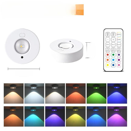 Cross-Border Rechargeable Led Cabinet Light Magnetic Wardrobe Wine Cabinet Light Wiring-Free Large Cat Eye Light Remote Control Rgb Ice Hockey Light [SAMATIFY-CLEANED target=all_text]