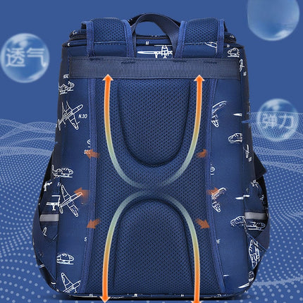 New Sesame Baby Cartoon School Bag for Primary School Students Male 1-3 Grade All-In-One Open Large Capacity Children's Bag [SAMATIFY-CLEANED target=all_text]
