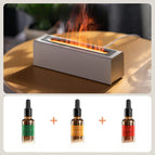 DQ711-White + three bottles of 10ml essential oil (cologen + floral + fresh) / Plug-in model (8 languages manual)
