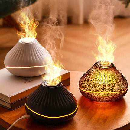 2025 New Flame Aromatherapy Diffuser USB Home Humidifier Cracked Glass Fragrance Diffuser [SAMATIFY-CLEANED target=all_text]