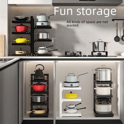 Adjustable Multi-Layer Pot Rack Organizer