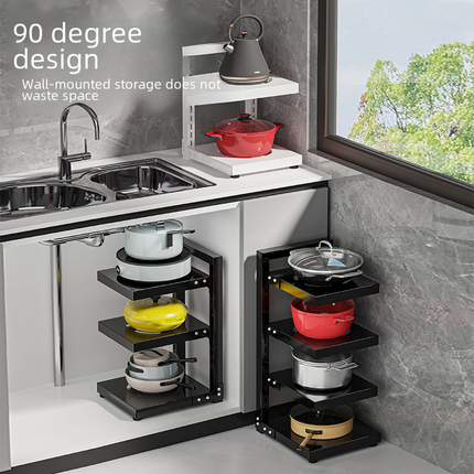 Adjustable Multi-Layer Pot Rack Organizer