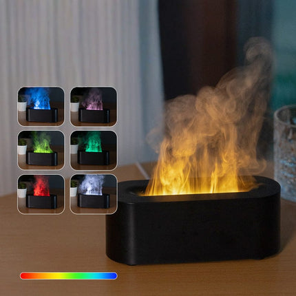 New desktop colorful simulation flame aromatherapy machine Home Hotel usb air humidifier aromatherapy machine cross-border [SAMATIFY-CLEANED target=all_text]