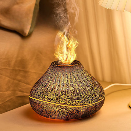 2025 New Flame Aromatherapy Diffuser USB Home Humidifier Cracked Glass Fragrance Diffuser [SAMATIFY-CLEANED target=all_text]