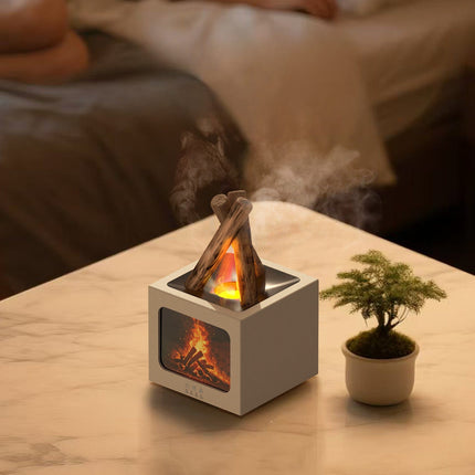 2025 Simulated Bonfire Aromatherapy Machine Colorful Atmosphere Lamp Essential Oil Special Diffuser Home USB Plug-In Humidifier [SAMATIFY-CLEANED target=all_text]