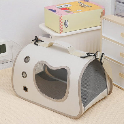 Pet Bag for Dogs and Cats, Small Dogs, Breathable, Large Capacity, Side-Opening, Single-Shoulder Cat Bag, Portable Bag for Small Dogs When Going Out [SAMATIFY-CLEANED target=all_text]