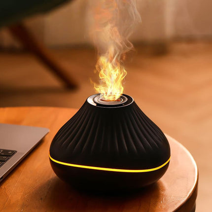 2025 New Flame Aromatherapy Diffuser USB Home Humidifier Cracked Glass Fragrance Diffuser [SAMATIFY-CLEANED target=all_text]